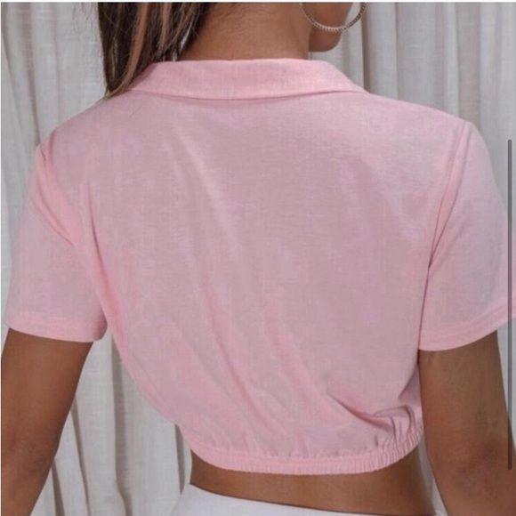 SALE HP rare collared polo cropped crop top - Picture 2 of 2
